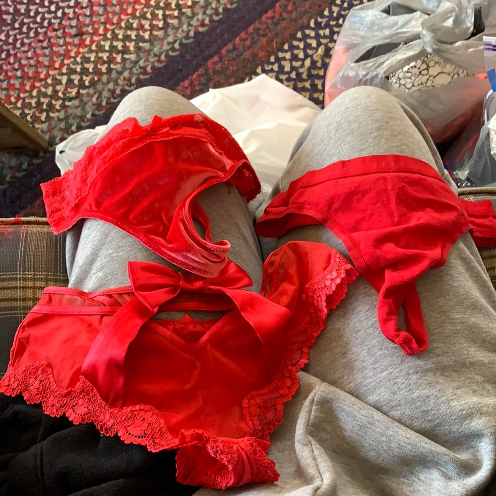 Red Victoria secret panty bundle!